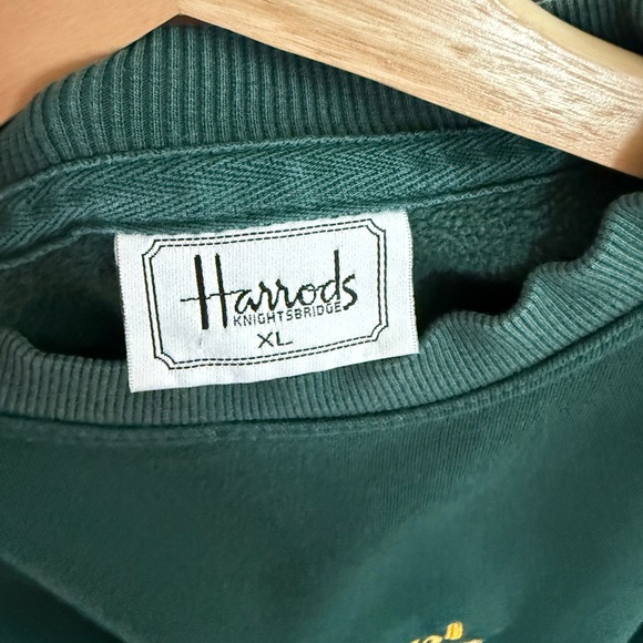 VTG Harrods HunterGreen Sweatshirt XL - Picture 3 of 6
